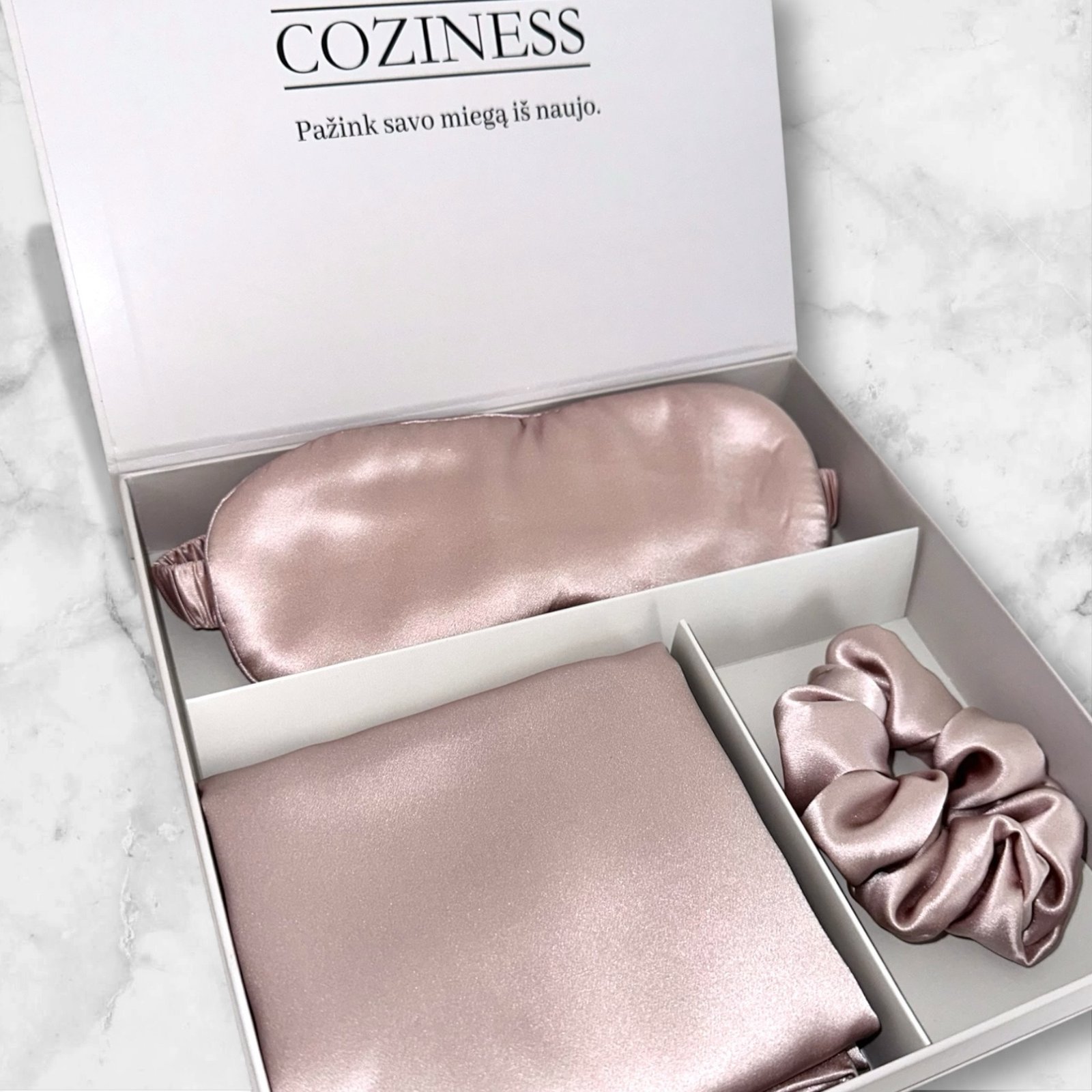 Pelenų rožės šilko dovanų rinkinys