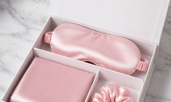 Rožinis šilko dovanų rinkinys