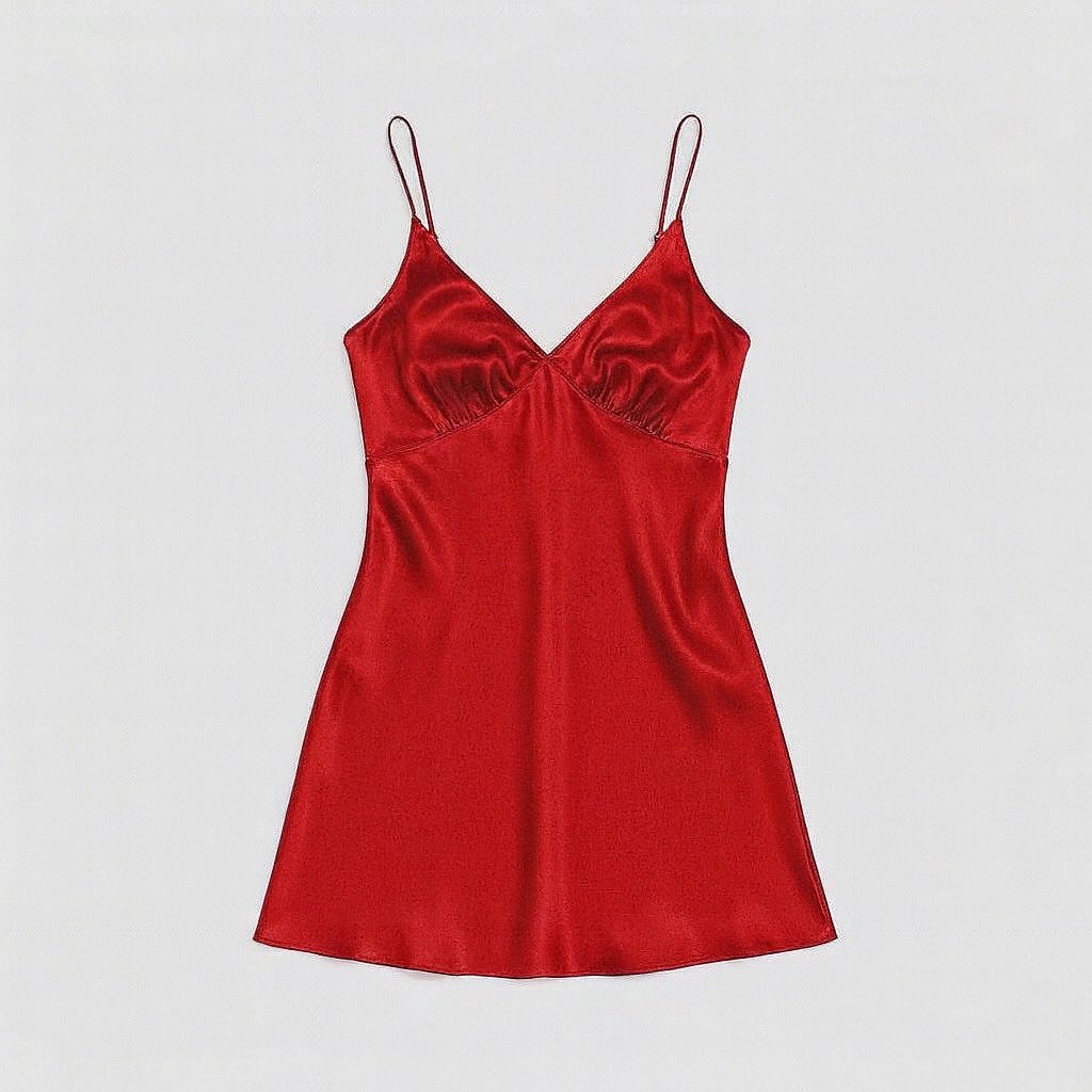 Raudoni šilkiniai naktiniai - Image 3