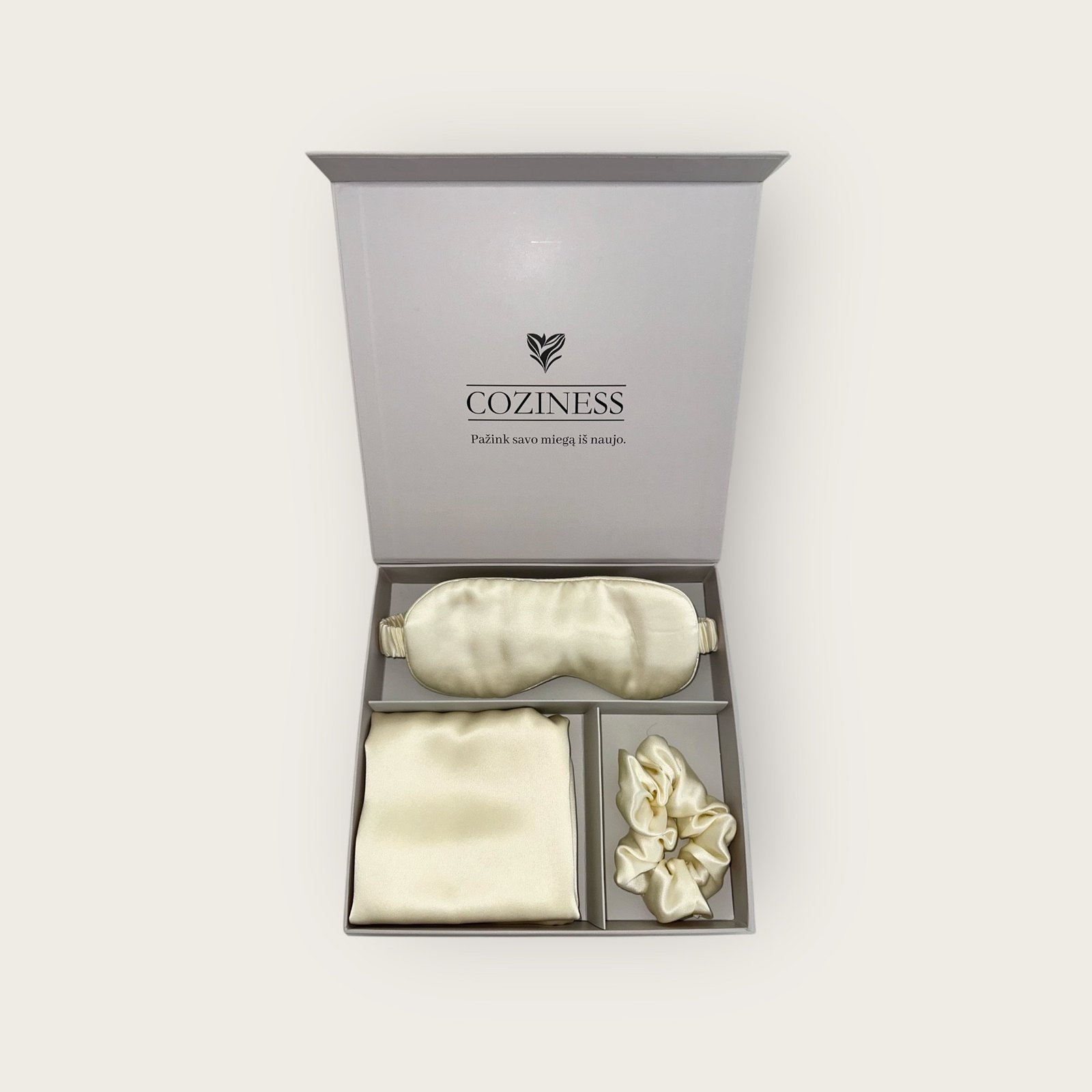 Švelniai gelsvas šilko dovanų rinkinys - Image 4
